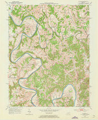 Palmer Kentucky Historical topographic map, 1:24000 scale, 7.5 X 7.5 Minute, Year 1952