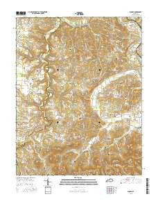 Panola Kentucky Current topographic map, 1:24000 scale, 7.5 X 7.5 Minute, Year 2016