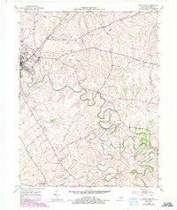 Paris East Kentucky Historical topographic map, 1:24000 scale, 7.5 X 7.5 Minute, Year 1952