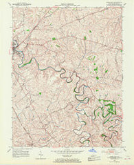Paris East Kentucky Historical topographic map, 1:24000 scale, 7.5 X 7.5 Minute, Year 1952