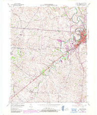 Paris West Kentucky Historical topographic map, 1:24000 scale, 7.5 X 7.5 Minute, Year 1954