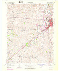 Paris West Kentucky Historical topographic map, 1:24000 scale, 7.5 X 7.5 Minute, Year 1954