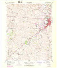 Paris West Kentucky Historical topographic map, 1:24000 scale, 7.5 X 7.5 Minute, Year 1954