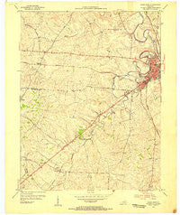 Paris West Kentucky Historical topographic map, 1:24000 scale, 7.5 X 7.5 Minute, Year 1954