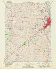 Paris West Kentucky Historical topographic map, 1:24000 scale, 7.5 X 7.5 Minute, Year 1954