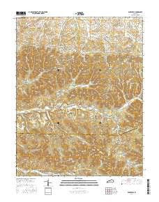 Parksville Kentucky Current topographic map, 1:24000 scale, 7.5 X 7.5 Minute, Year 2016