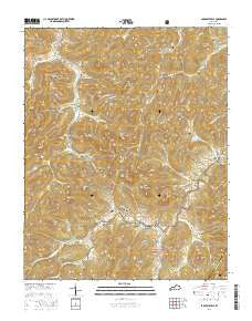 Parmleysville Kentucky Current topographic map, 1:24000 scale, 7.5 X 7.5 Minute, Year 2016