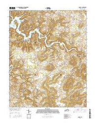 Parnell Kentucky Current topographic map, 1:24000 scale, 7.5 X 7.5 Minute, Year 2016
