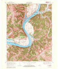 Patriot Indiana Historical topographic map, 1:24000 scale, 7.5 X 7.5 Minute, Year 1969