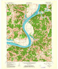 Patriot Indiana Historical topographic map, 1:24000 scale, 7.5 X 7.5 Minute, Year 1961
