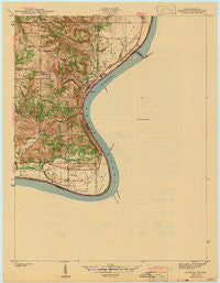 Patriot Indiana Historical topographic map, 1:24000 scale, 7.5 X 7.5 Minute, Year 1943