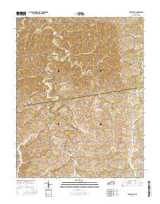 Perryville Kentucky Current topographic map, 1:24000 scale, 7.5 X 7.5 Minute, Year 2016