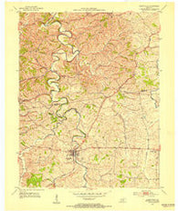 Perryville Kentucky Historical topographic map, 1:24000 scale, 7.5 X 7.5 Minute, Year 1952