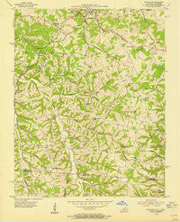 Petroleum Kentucky Historical topographic map, 1:24000 scale, 7.5 X 7.5 Minute, Year 1954