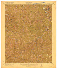 Pikeville Kentucky Historical topographic map, 1:62500 scale, 15 X 15 Minute, Year 1916