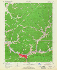 Pineville Kentucky Historical topographic map, 1:24000 scale, 7.5 X 7.5 Minute, Year 1954