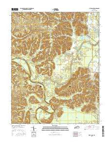 Pitts Point Kentucky Current topographic map, 1:24000 scale, 7.5 X 7.5 Minute, Year 2016