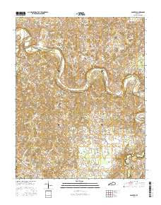 Polkville Kentucky Current topographic map, 1:24000 scale, 7.5 X 7.5 Minute, Year 2016