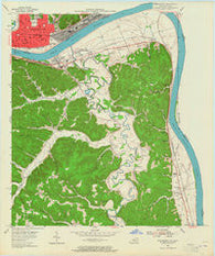 Portsmouth Ohio Historical topographic map, 1:24000 scale, 7.5 X 7.5 Minute, Year 1953