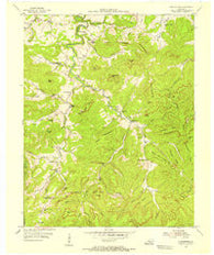 Powersburg Kentucky Historical topographic map, 1:24000 scale, 7.5 X 7.5 Minute, Year 1954