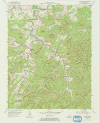 Powersburg Kentucky Historical topographic map, 1:24000 scale, 7.5 X 7.5 Minute, Year 1954