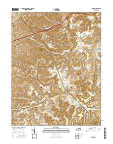 Preston Kentucky Current topographic map, 1:24000 scale, 7.5 X 7.5 Minute, Year 2016