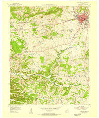 Princeton West Kentucky Historical topographic map, 1:24000 scale, 7.5 X 7.5 Minute, Year 1954