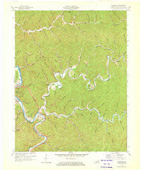 Quicksand Kentucky Historical topographic map, 1:24000 scale, 7.5 X 7.5 Minute, Year 1972