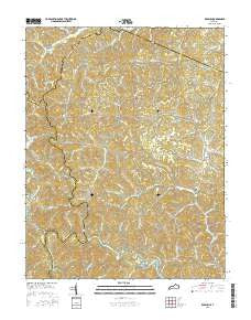 Redbush Kentucky Current topographic map, 1:24000 scale, 7.5 X 7.5 Minute, Year 2016