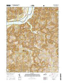 Repton Kentucky Current topographic map, 1:24000 scale, 7.5 X 7.5 Minute, Year 2016