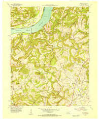 Repton Kentucky Historical topographic map, 1:24000 scale, 7.5 X 7.5 Minute, Year 1954