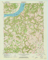 Repton Kentucky Historical topographic map, 1:24000 scale, 7.5 X 7.5 Minute, Year 1954