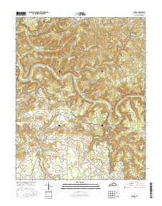 Rhoda Kentucky Current topographic map, 1:24000 scale, 7.5 X 7.5 Minute, Year 2016