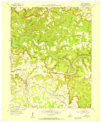 Rhoda Kentucky Historical topographic map, 1:24000 scale, 7.5 X 7.5 Minute, Year 1954