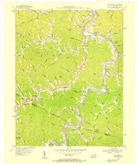 Richardson Kentucky Historical topographic map, 1:24000 scale, 7.5 X 7.5 Minute, Year 1954