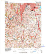 Richmond South Kentucky Historical topographic map, 1:24000 scale, 7.5 X 7.5 Minute, Year 1997