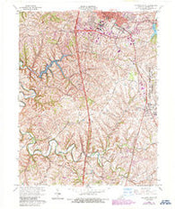 Richmond South Kentucky Historical topographic map, 1:24000 scale, 7.5 X 7.5 Minute, Year 1965