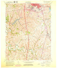 Richmond South Kentucky Historical topographic map, 1:24000 scale, 7.5 X 7.5 Minute, Year 1965