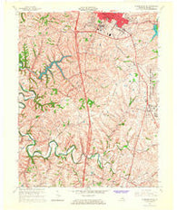 Richmond South Kentucky Historical topographic map, 1:24000 scale, 7.5 X 7.5 Minute, Year 1965