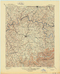 Richmond Kentucky Historical topographic map, 1:125000 scale, 30 X 30 Minute, Year 1897