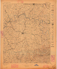 Richmond Kentucky Historical topographic map, 1:125000 scale, 30 X 30 Minute, Year 1897