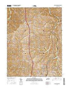 Richmond North Kentucky Current topographic map, 1:24000 scale, 7.5 X 7.5 Minute, Year 2016