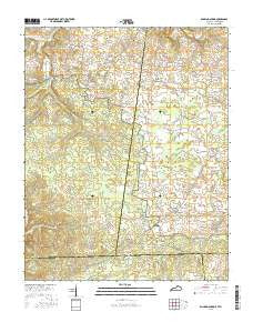 Roaring Spring Kentucky Current topographic map, 1:24000 scale, 7.5 X 7.5 Minute, Year 2016