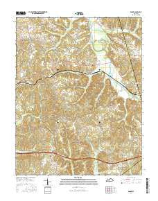 Rosine Kentucky Current topographic map, 1:24000 scale, 7.5 X 7.5 Minute, Year 2016