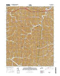 Rush Kentucky Current topographic map, 1:24000 scale, 7.5 X 7.5 Minute, Year 2016