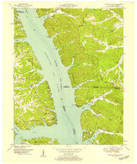 Rushing Creek Tennessee Historical topographic map, 1:24000 scale, 7.5 X 7.5 Minute, Year 1950