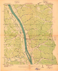 Rushing Tennessee Historical topographic map, 1:24000 scale, 7.5 X 7.5 Minute, Year 1936
