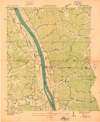 Rushing Tennessee Historical topographic map, 1:24000 scale, 7.5 X 7.5 Minute, Year 1936