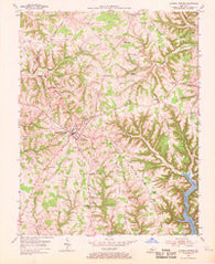 Russell Springs Kentucky Historical topographic map, 1:24000 scale, 7.5 X 7.5 Minute, Year 1954
