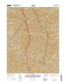 Sadieville Kentucky Current topographic map, 1:24000 scale, 7.5 X 7.5 Minute, Year 2016